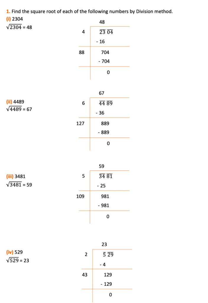 class 8 maths chapter 5 exercise 5.4 question 1 i
