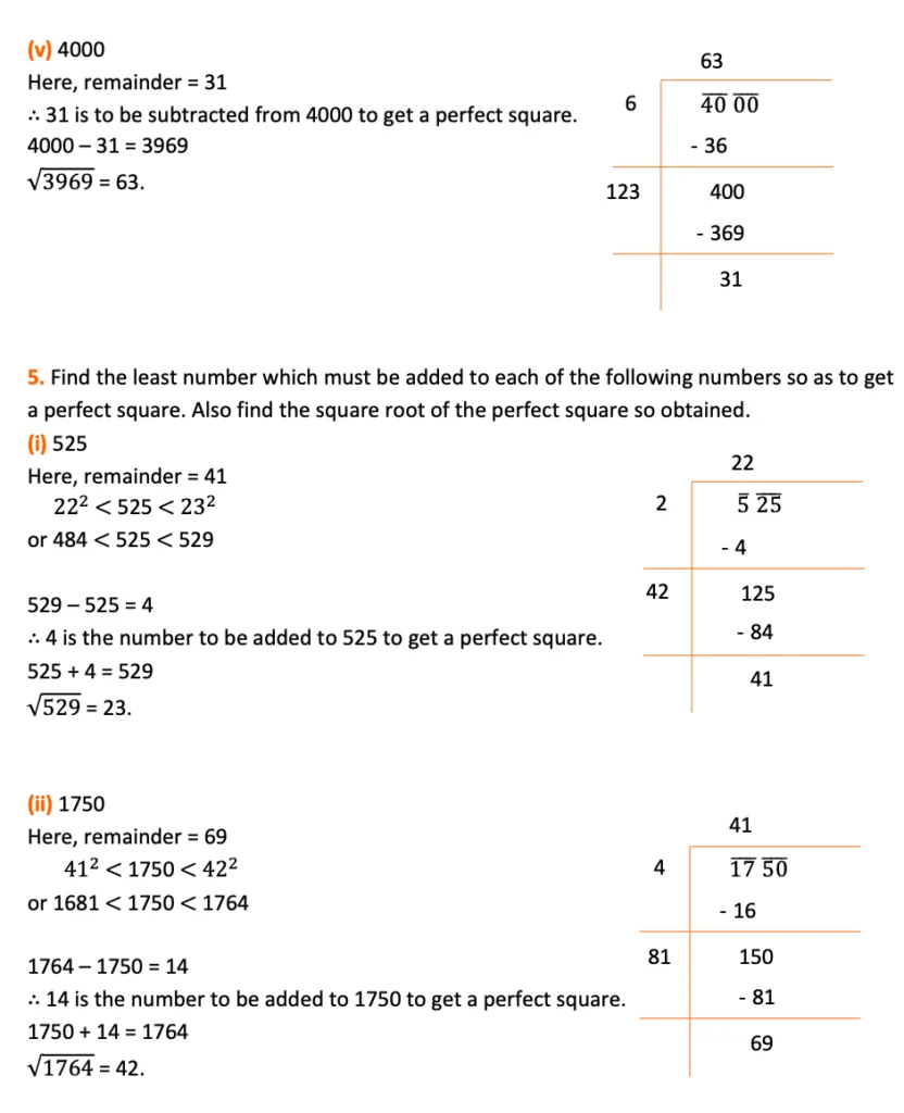 Picture class 8 maths chapter 5 exercise 5.4 question 4 5