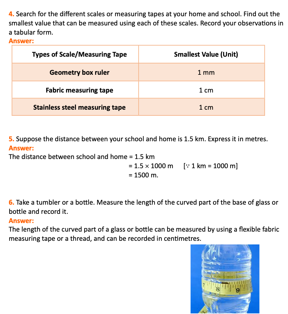 class 6 science chapter 5 question 4, 5, 6